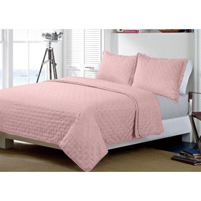 Jogo de Colcha Casal 220x240cm Dreams Rose Retangular Diagonal