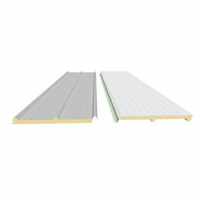 Telha Termica 1,00X5,65mx20mm Aço Cinza Lunar e Branco Neve Kingspan