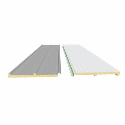 Telha Termica 1,00X5,65mx20mm Aço Grafite e Branco Neve Kingspan
