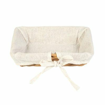 Cesta Decorativa 22cm Com Forro Natural Diagonal
