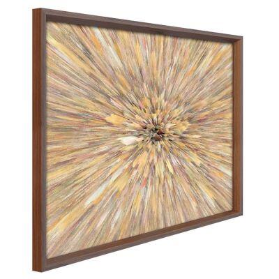 Quadro Abstrato 50x50cm Bege Tropical Artes