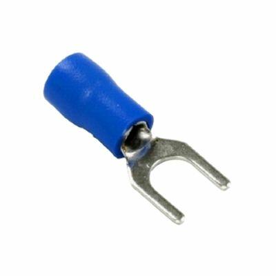 Terminal Forquilha 3,7mm 10 peças Azul A Santos