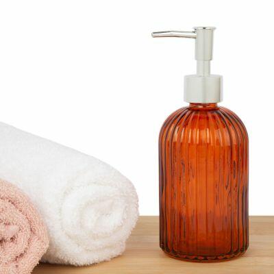 Saboneteira Liquida Texturik Vidro 410 Ambar Casa&ideia Saboneteira Liquida Texturik Vidro 410 Ambar Casa&ideia