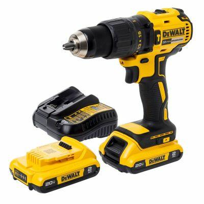 Furadeira Parafusadeira de Impacto 20v 1/2" 2 Bateria + Maleta Amarelo Preto Bivolt Dewalt