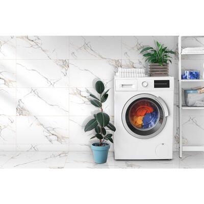 Piso Cerâmico Pr40271 Branco Cinza Retificado Polido 40x75 Ilhabella