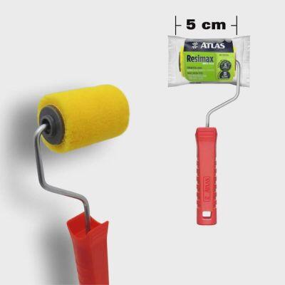 Rolo Pintura Lã Sintética 5cm Resimax Amarelo Atlas Rolo Pintura Lã Sintética 5cm Resimax Amarelo Atlas