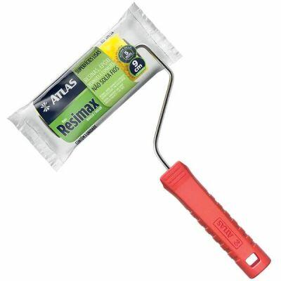 Rolo Pintura Lã Sintética 9cm Resimax Amarelo Atlas Rolo Pintura Lã Sintética 9cm Resimax Amarelo Atlas