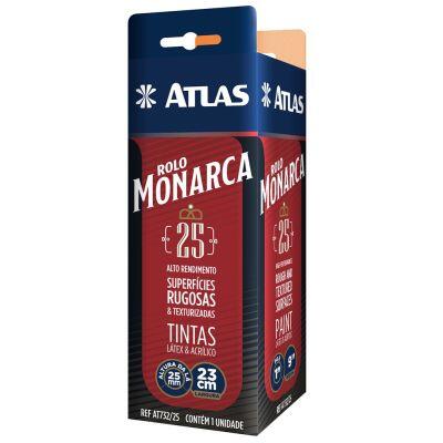 Rolo de Lã Sintético 25mm Monarca Branco Atlas