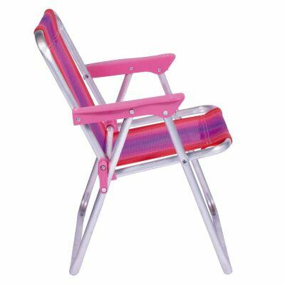 Cadeira Infaltil Alta Alumínio Rosa Sortida Mor Cadeira Infaltil Alta Alumínio Rosa Sortida Mor