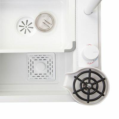 Kit Cuba para Cozinha de Embutir Inox Com Misturador e Acessório Branco 75x46cm Addra