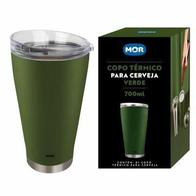 Copo Térmico de Cerveja 700ml Verde Mor