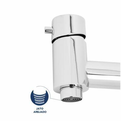 Torneira Misturador Monocomando para Cozinha de Mesa Bica Alta 1/2'' Sisu Cromado Addra