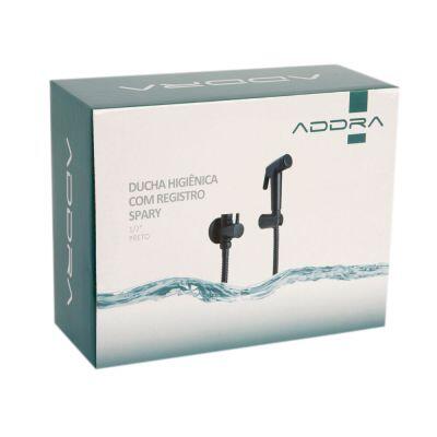 Ducha Higiênica Com Registro 1/2" Ephiphany Preto Addra