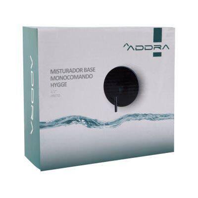 Misturador Base Monocomando para Chuveiro 1/2" Fonte Preto Addra