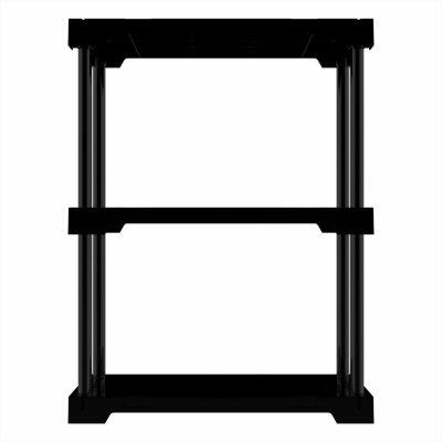 Estante Plástico Poly Eco Preto 3 Prateleiras Grifit Estante Plástico Poly Eco Preto 3 Prateleiras Grifit