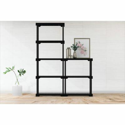 Estante Plastico Poly Eco Preto 5 Prateleiras Grifit