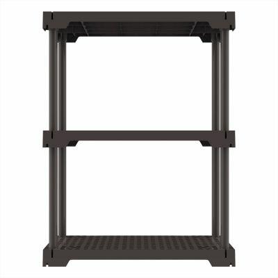 Estante Plastico Poly Eco Cinza 3 Prateleiras Grift Estante Plastico Poly Eco Cinza 3 Prateleiras Grift