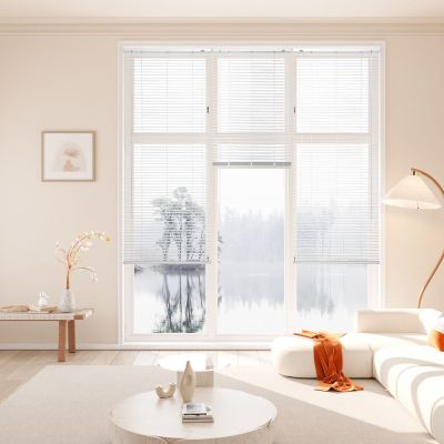 Persiana Horizontal Alumínio 160x160cm Bari Branco Diagonal