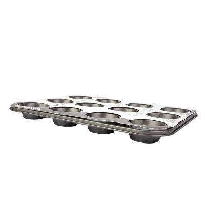 Forma Cupcake 12 Divisões Preto Antiaderente Casa&ideia