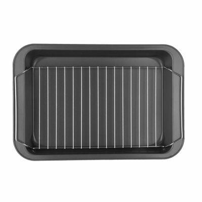 Forma Com Grelha Antiaderente Preto Retangular 37x25x5cm Casa&ideia