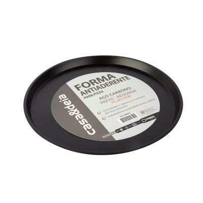 Forma Redonda Antiaderente Pizza Preto 31,5x1,5cm Casa&ideia