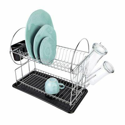 Escorredor de Louça 17 Pratos Nayla Cromado Casa&ideia