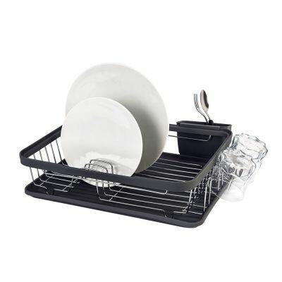 Escorredor de Louça 9 Pratos Visby Cinza Casa&ideia