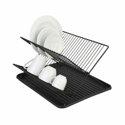 Escorredor de Louça 21 Pratos Malmö Preto Casa&ideia