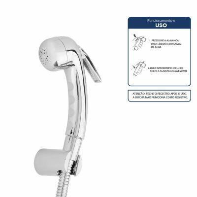 Chuveiro com Desviador 1/2" Gota Cromado Addra