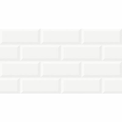 Revestimento Parede Brique Decore Branco Bold Brilhante 32x60 Ilhabella