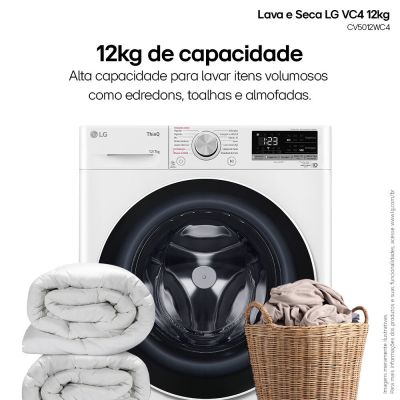 Lava&seca 12kg Cv5012wc4 Branco Lg