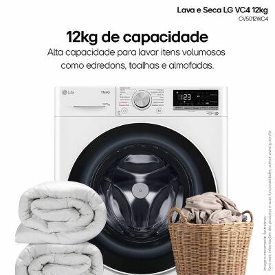 Lava&seca 12kg Cv5012wc4 Branco Lg