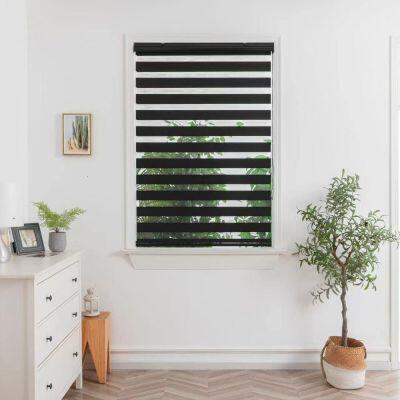 Persiana Rolo Double Vision 1,80x2,20m Preto Top Flex Persiana Rolo Double Vision 1,80x2,20m Preto Top Flex
