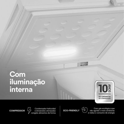 Freezer Horizontal 110l Efh120x 220v Branco 220v Eos