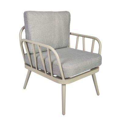 Conjunto para Jardim Armação Mesa e Poltronas 3 Peças Cinza Alumínio Fascino Conjunto para Jardim Armação Mesa e Poltronas 3 Peças Cinza Alumínio Fascino