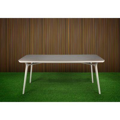 Mesa de Jantar Viena 6 Lugares Alumínio Off White Fascino