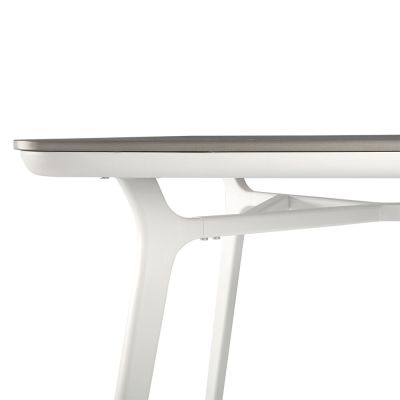 Mesa de Jantar Viena 6 Lugares Alumínio Off White Fascino