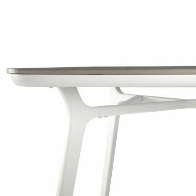 Mesa de Jantar Viena 6 Lugares Alumínio Off White Fascino