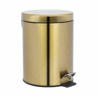 Lixeira com Pedal 5l Gold Dourado Casa&Ideia