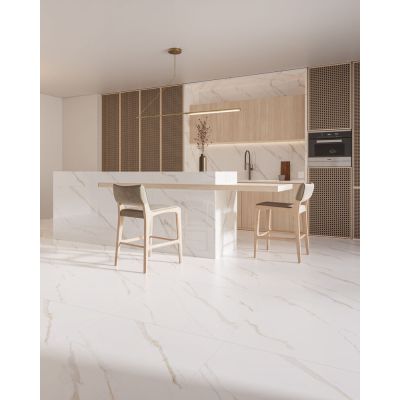 Porcelanato Malden Bianco Lux Retificado Polido 80x80 Biancogres