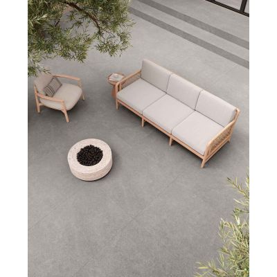 Porcelanato Dorcia Satin Grafite Retificado Acetinado 100x100 Biancogres