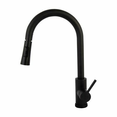 Torneira Misturador Monocomando para Cozinha de Mesa Bica Alta 1/2" Fonte Preto Addra