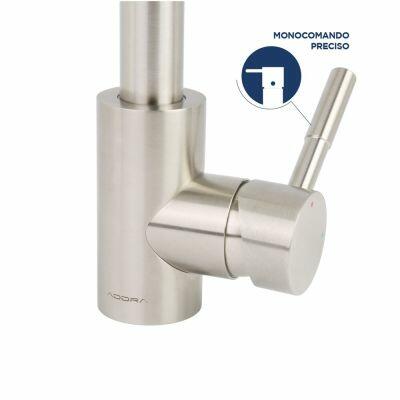 Torneira Misturador Monocomando para Cozinha de Mesa Bica Alta 1/2" Sabrina Aço Inox Addra