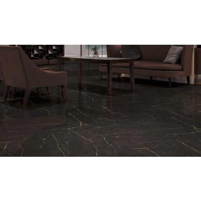 Piso Cerâmico Preto Dourado Retificado Polido 82x82 Ilhabella Piso Cerâmico Preto Dourado Retificado Polido 82x82 Ilhabella