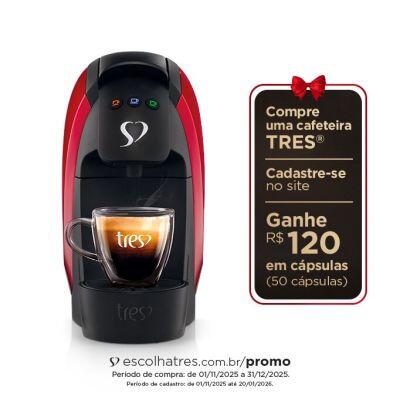 Cafeteira Espresso Luna Vermalha 127V - TRES 3 Corações