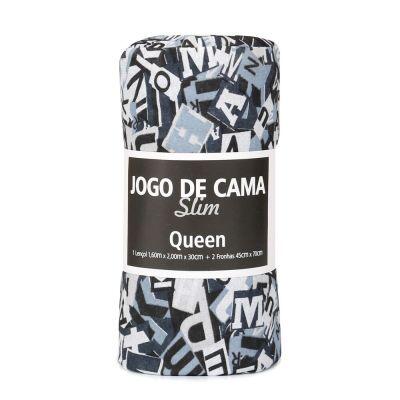 Jogo de Cama Queen 3 Peças Slim Estampado Sortido Atlântica