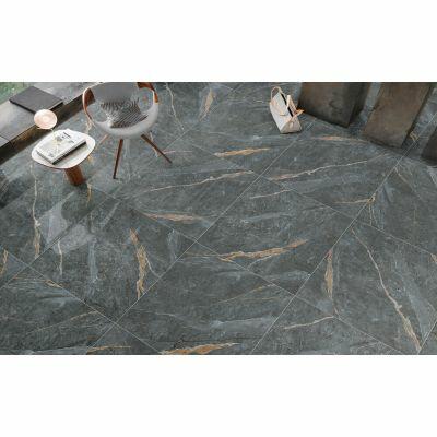 Piso Cerâmico Dommus Cinza Marmoriz Flat Brilhante 82x82 Ilhabella