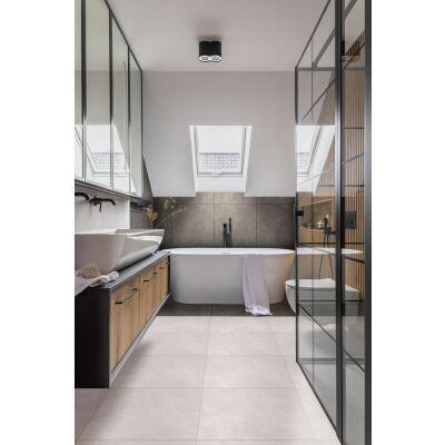Porcelanato Cement Blend Cinza Claro Retificado Acetinado 61x61 Málaga