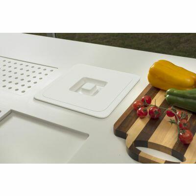 Lixeira de Embutir Quadrado 27,5x27,5 Branco Arquitech