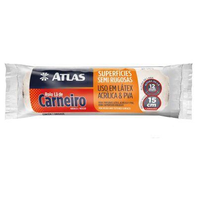 Rolo Lã Natural 15cm 328/15 Branco Atlas Rolo Lã Natural 15cm 328/15 Branco Atlas